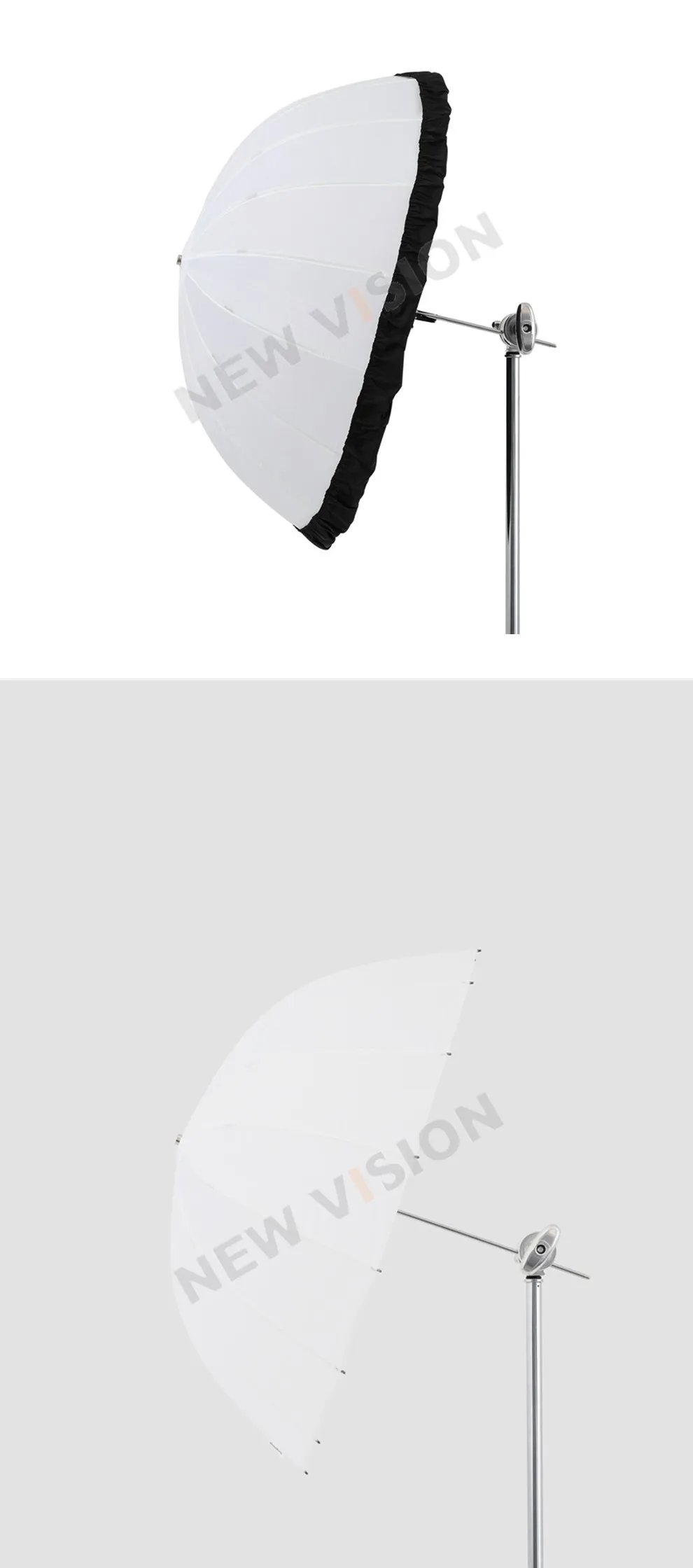 Description Picture 5 of itemGodox UB-85D 85cm White Parabolic Reflective Transparent Soft Umbrella Studio Light Umbrella with Black Silver Diffuser Cover