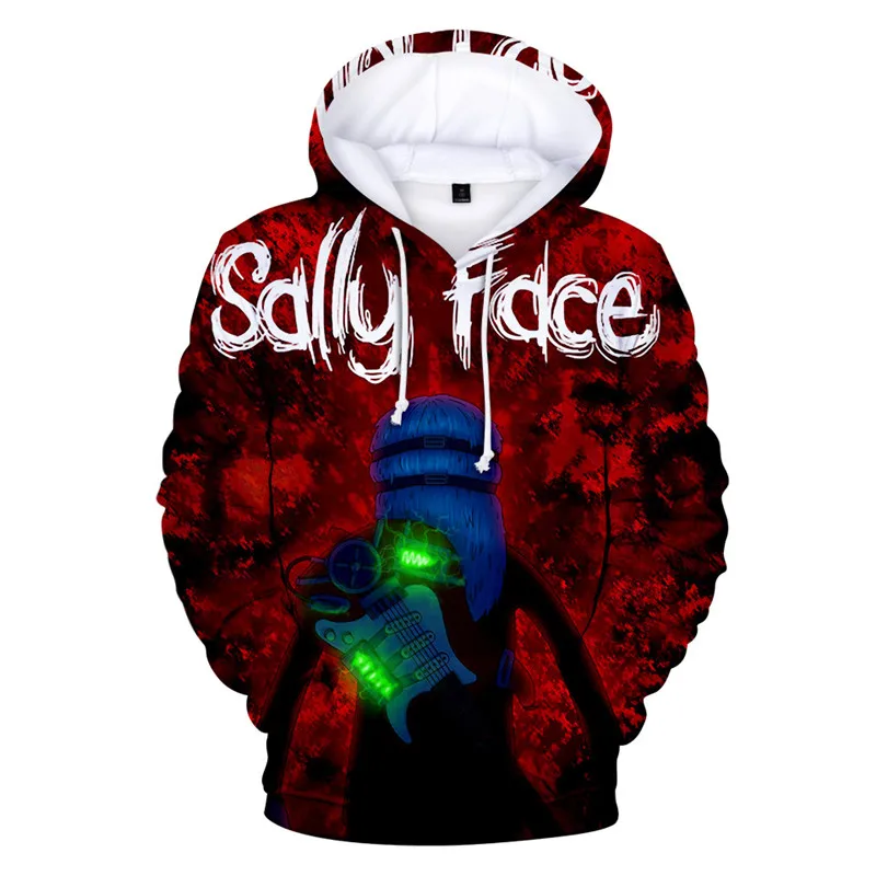 Sally Face 3d Принт толстовки Модные мужские Harajuku забавные толстовки уличная хип хоп качество размера плюс Осенняя зимняя одежда