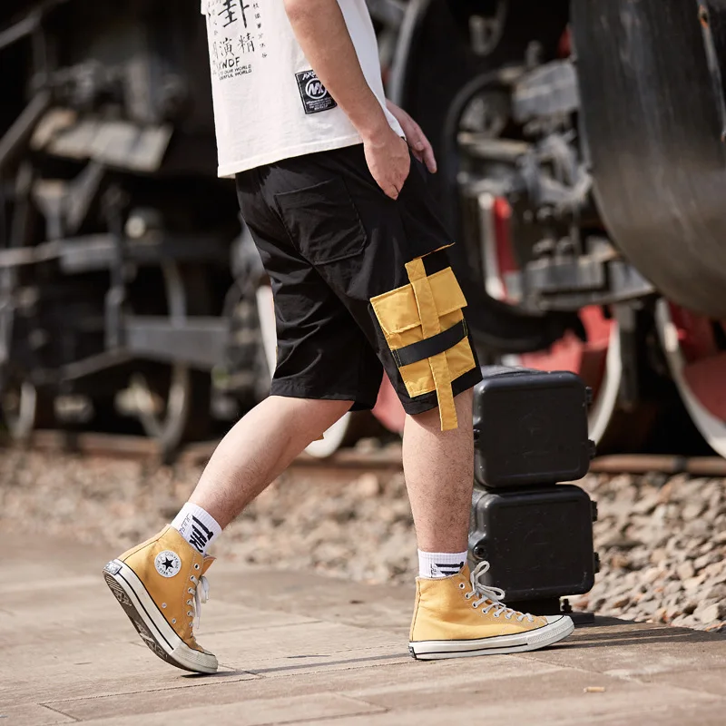 50% OFF Men Shorts Casual Fashion Short Pants Knee Length Safari Harem Shorts Men Packets Cargo pant