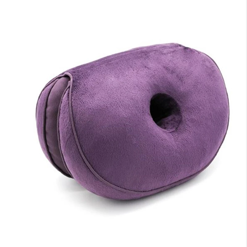 Двойная комфортная Подушка, подтяжка бедер, сиденье для ягодиц, латексная подушка для сидения, подушка для пола, сексуальная подушка для ягодиц, поясничный копчик, подушка для ухода, лучшее качество - Цвет: purple