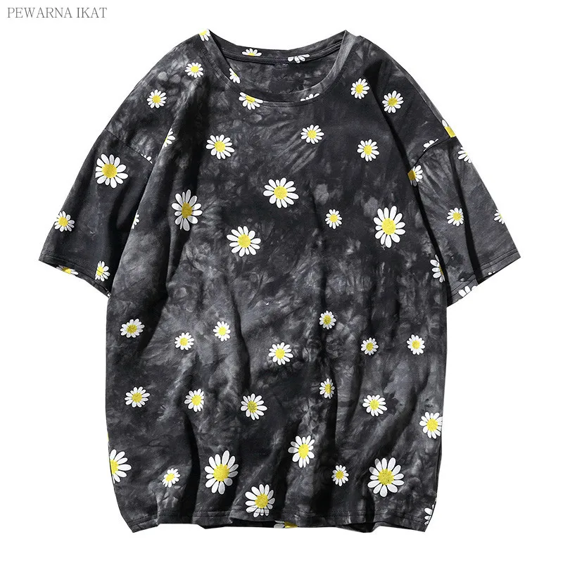

Summer Women's T Shirt Tie Dye Print Short Sleeve Female Tshirt Streetwear Harajuku Ladies Girls Tee Tops Casual Women T-shirts