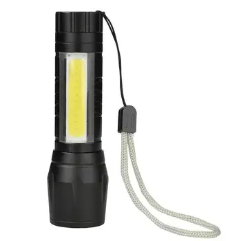 

Mini 1000LM XPE+COB LED Flashlight 14500/AA 4 modes Clip Torch Light