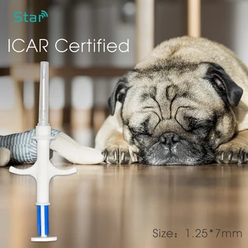 

For Animal Injection Fish Tags Microchip Rfid Iso Pet Chip with Needle Syringe Set X70