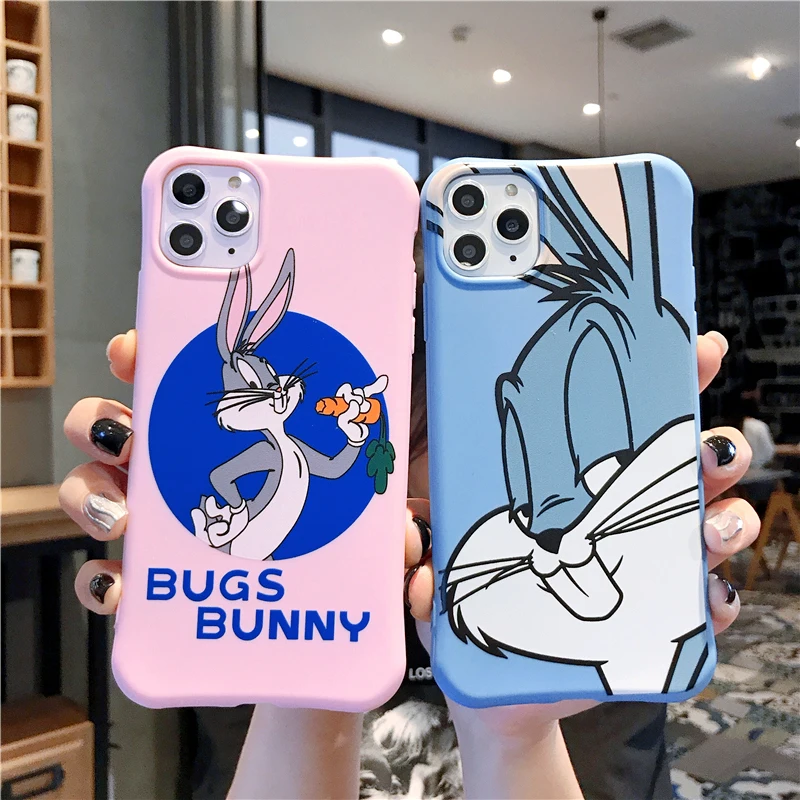 Милый мультяшный чехол для телефона с кроликом для iphone 11 11Pro Max для iphone X XR XS Max 7 8 6 6S Plus Матовый Мягкий ТПУ чехол capa