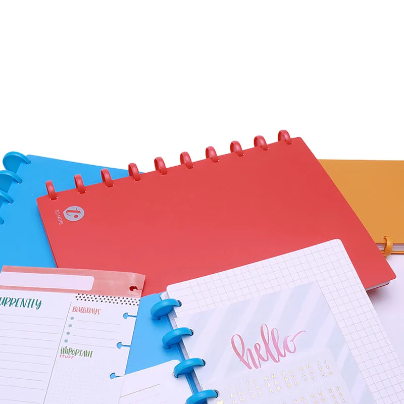 Mushroom Hole Loose-leaf A5 Planner Cover For Discbound Notebook Mushroom Discs Rings Binding Binder Shell T-hole Accessories