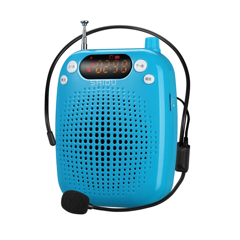 10 Вт голосовой Усилитель портативный мини проводной микрофон Музыка FM Конференц