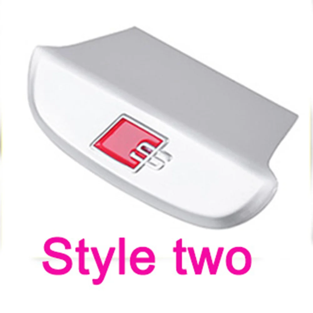 Style two Автомобильный Стайлинг Sline из нержавеющей стали, руль автомобиля, логотип для Au di Sline A4 Q5, внутренняя отделка, модифицированные металлические наклейки для автомобиля - Название цвета: Style two