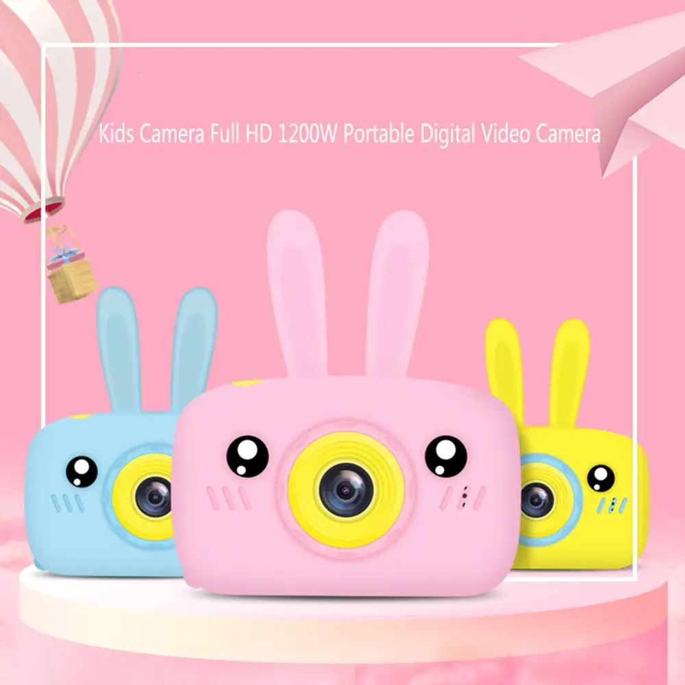 

Full HD 1080P Cute Cartoon Digital Video Kids Camera 12MP Portable 2'' LCD Screen Display Children For Chirdren Learning Study