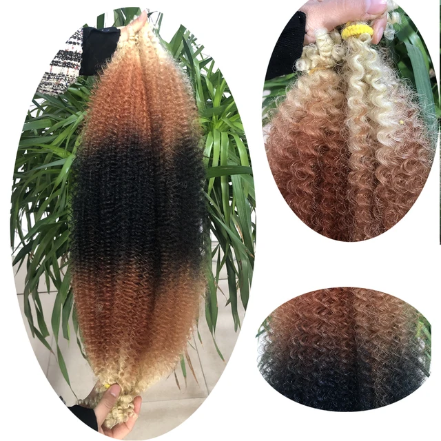Afro Kinky Marely Braiding Crochet Hair Springy Afro Twist Hair Kinky Bulk Hair Extensions For African Women Braids YunRong C10
