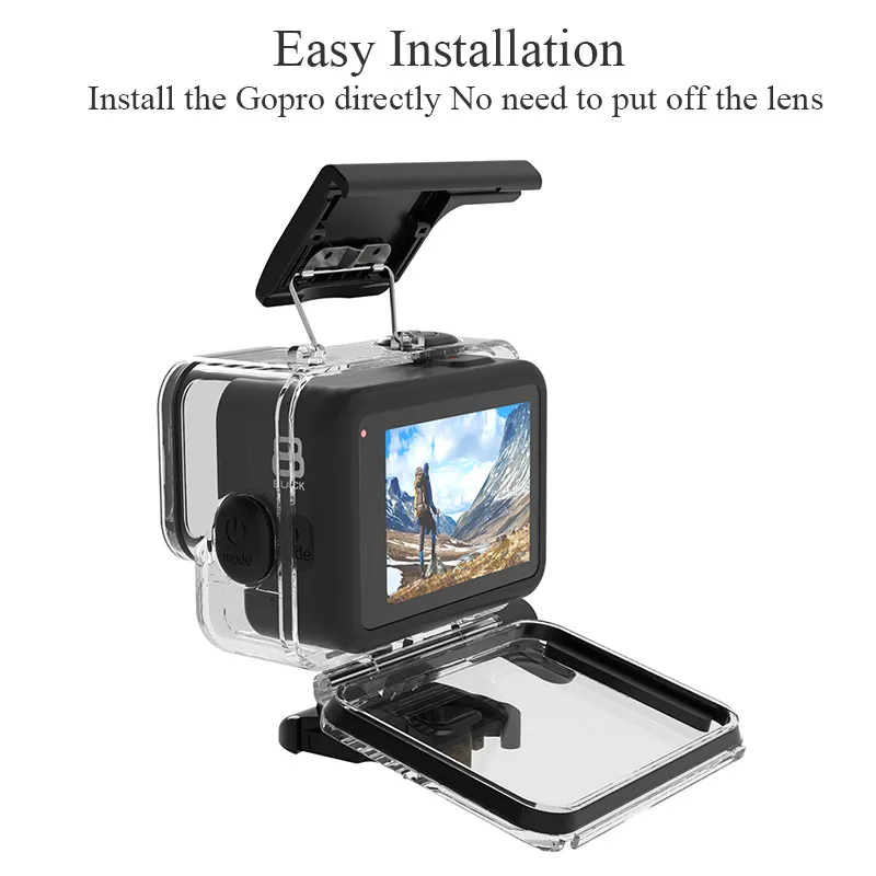 Водонепроницаемый чехол для GoPro Hero 8 черный защитный чехол для подводного погружения для Go Pro 8 аксессуары