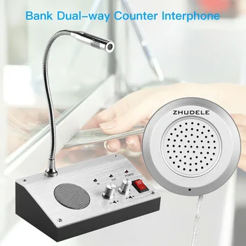 

Dual-Way Talk Through Store Office Window Glass Counter Intercom Speaker System Window Microphone intercom speaker