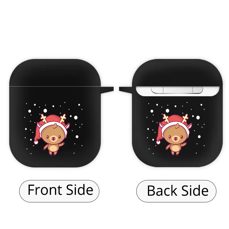 EJTBLA013 Сумки для Air Pods Рождественская тема мультяшный чехол для Apple Airpods беспроводной Bluetooth наушники защитный чехол для Air pods 1 2 - Цвет: EJTBLA013