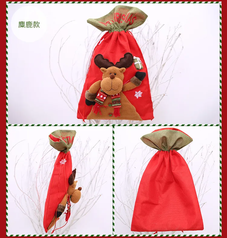 Счастливый год год счастливый Рождественский подарок пакет для конфет счастливый Рождественский мешок рождественские чулки рождественские украшения