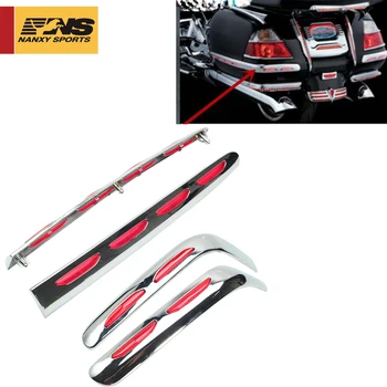 

Chrome Motorcycle Fairing Trunk Saddlebag Moldings Decoration Cover Kit case for Honda Goldwing GL1800 2001-2011