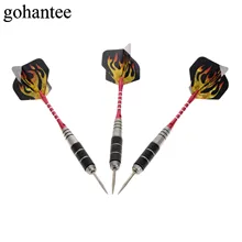 Gohantee 3 шт./компл. 22g профессиональная портативная рация электронный Сталь иглы медные дротики, рифленые алюминиевый вал и баррель& хорошее Дротика Перелёты