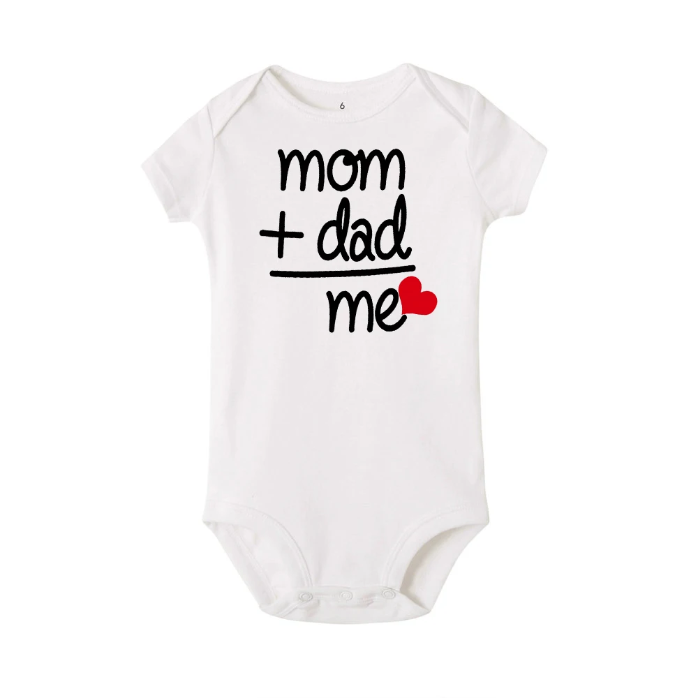 Новинка года, боди для новорожденных мальчиков и девочек, костюм боди с надписью «mom dad me», одежда для мальчиков Боди Одежда для подвижных игр на возраст от 0 до 24 месяцев