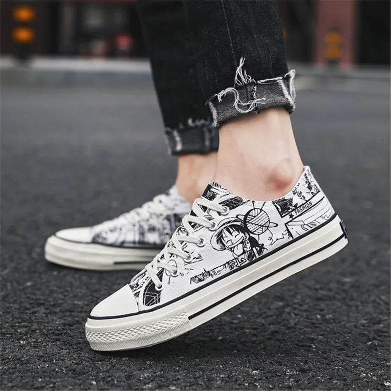 

Men Casual Canvas Shoes High Quality Fashion Sneakers Lace-up Vulcanize Shoes Unisex Flats Low-cut Skateboarding Classics Style