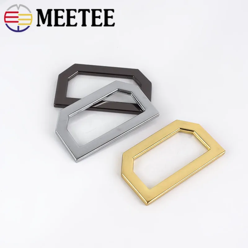 4 шт. Meetee 3,8 см(ID) квадратных металлических каблуках D кольца для пряжки пояс одежды DIY ручной работы Чемодан сумки, швейные принадлежности кожаная фурнитура