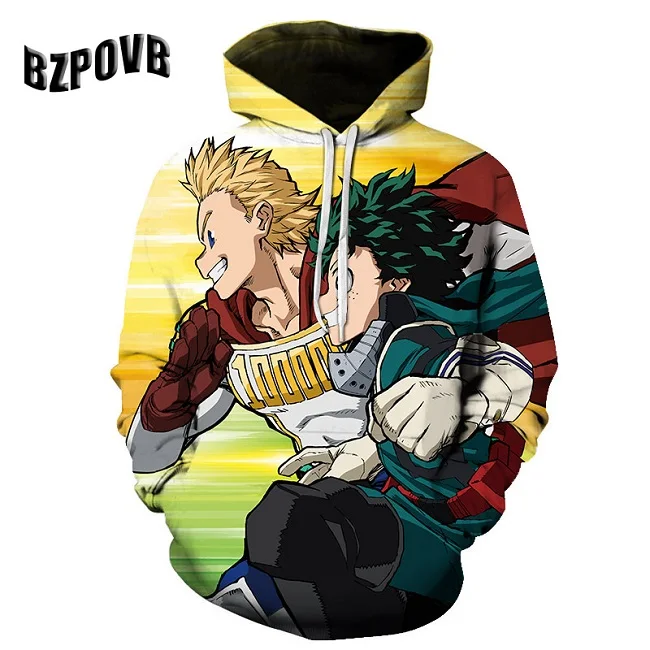Dragon Ball Супер Broly 3D толстовки Толстовка мужская мода мультфильм аниме Печатный пуловер с круглым вырезом длинным рукавом Толстовка уличная