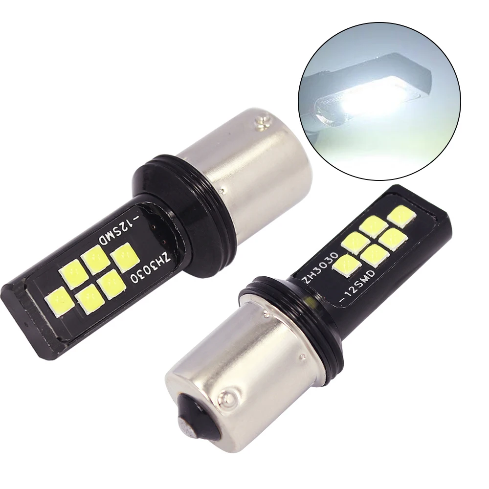 2 шт. светодиодные лампы P21W T20 PY21W W21/5W BA15S BAU15S BAY15D 1157 1156 7443 12Led 3030 для автомобильных