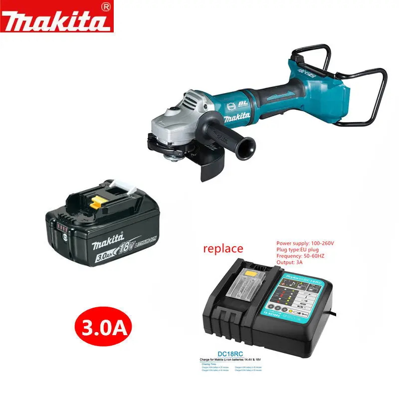 Makita DGA900 DGA900Z DGA900PT2 18 v/36 v Аккумуляторный бесщеточный 230 мм " угловая шлифовальная машина лопастью - Цвет: DGA900 A