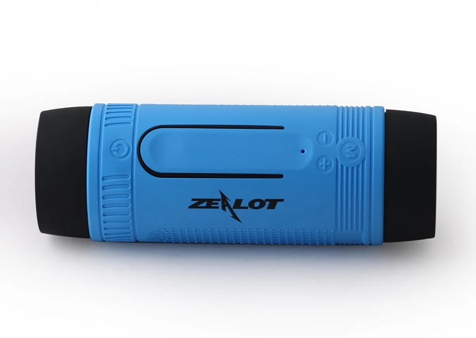 Zealot S1 Bluetooth динамик TF карта Открытый велосипедный сабвуфер беспроводной динамик как внешний аккумулятор+ светодиодный фонарик+ крепление для велосипеда+ карабин