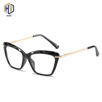 

Men Women Optical Glasses Vintage Transparent Multi-faceted Crystal Glasses Frames Metal Spring Leg Eyewear