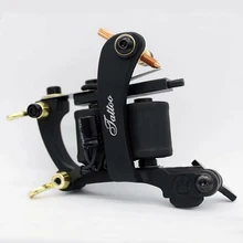 Новинка, черный цвет, катушка для татуировки, 10 катушек, тату-пистолет, стальная рама для татуировки, для лайнера, шейдера