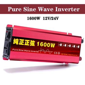 

Pure sine solar Inverter Correction 1600W 2200W Car Voltage Transformer Converter Solar Power Charger boost Micro remote display