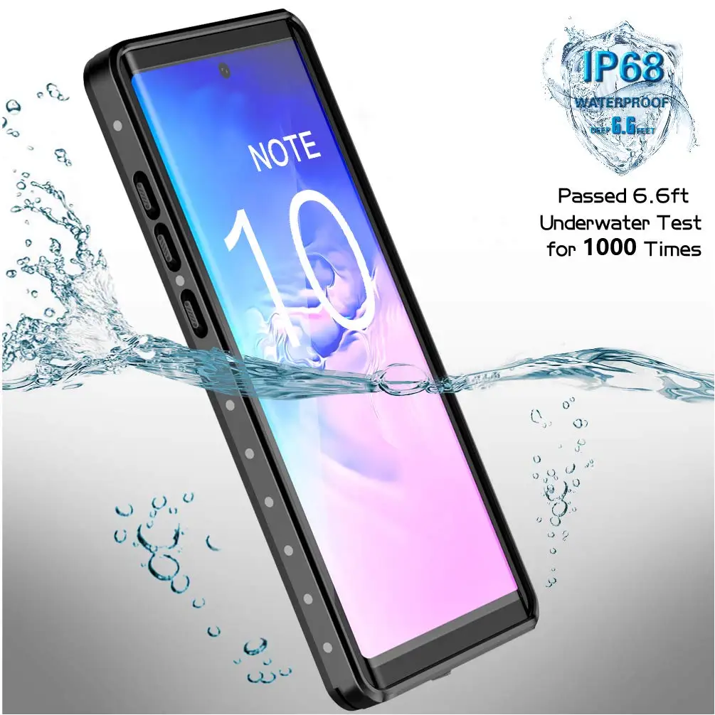 

Waterproof Case For Samsung Note 10 Plus Clear Cases Swimming Diving Cover on galaxy note10 plus Water Proof Phone case coque