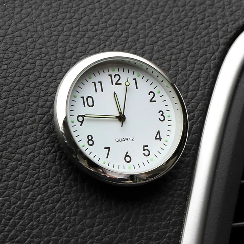 Vehemo автомобильные часы декоративные 4 цвета мини круглые часы аксессуары для авто интерьера
