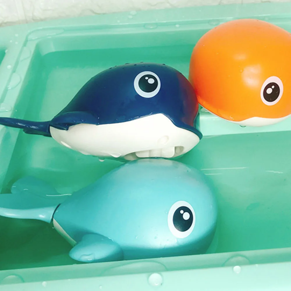 Забавный Заводной плавательный КИТ для детей ванная комната бассейн с игровой корзиной воды игрушки душ игрушки дропшиппинг
