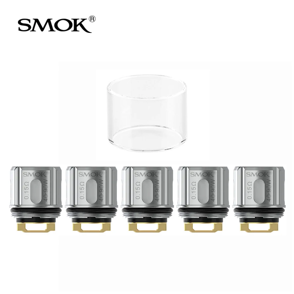 Оригинальная сетчатая катушка SMOK TFV9 V9 головка 0 15 Ом/стеклянная трубка для набора
