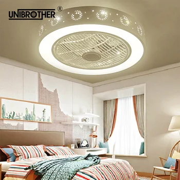 

55cm led ceiling fan lamp Fans with light bedroom lamps football children room home restaurant 40w three color changing