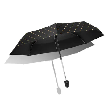 

Polka Dot Sun Umbrella Ultra-light Portable Umbrella Sun Protection UV Female Folding Sunny Rain Dual-use Five-fold Umbrella W