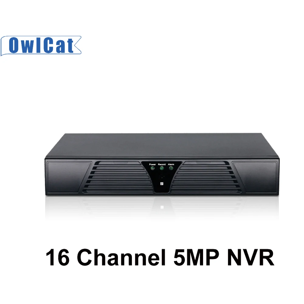 Сетевой видеорегистратор OwlCat 8 каналов 16 HD 1080p 4 МП 5 NVR камера видеонаблюдения H.265