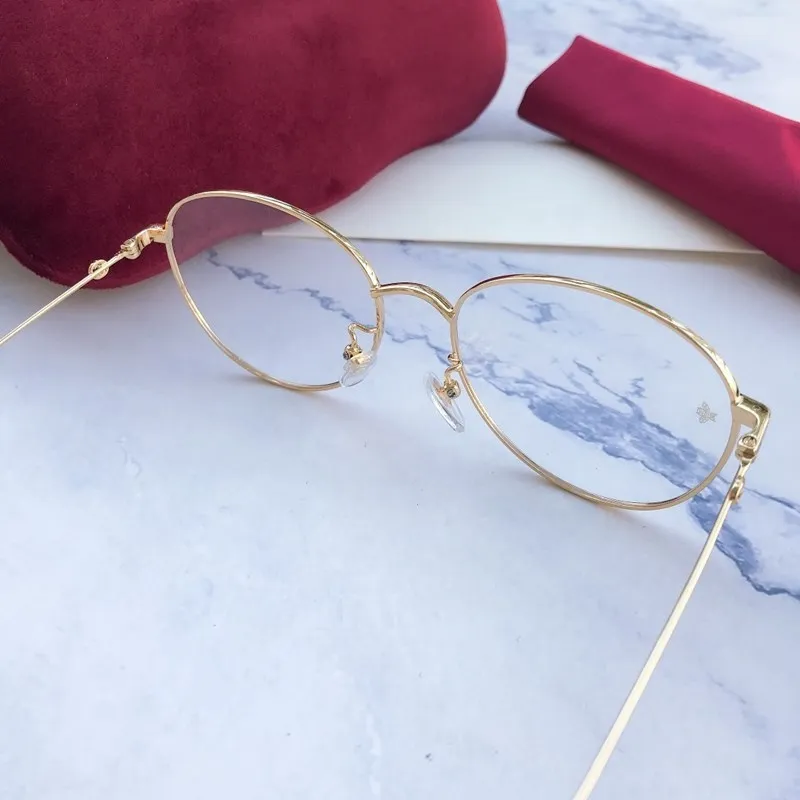 New Round Korean g0607 Brand Retro Metal oculos Women Glasses Frame Oversized Men EyeGlasses Myopia Ultra light Eyewear