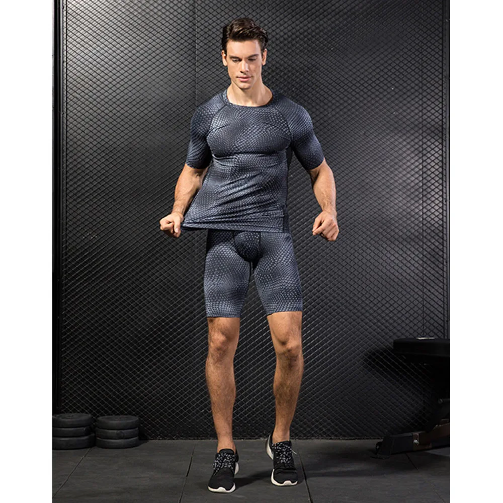 

Goth Clothes Mens 3d Three-Dimensional Printing Training Fitness Running Pants Stretch Tight Quick-Drying Shorts Apparel 2020