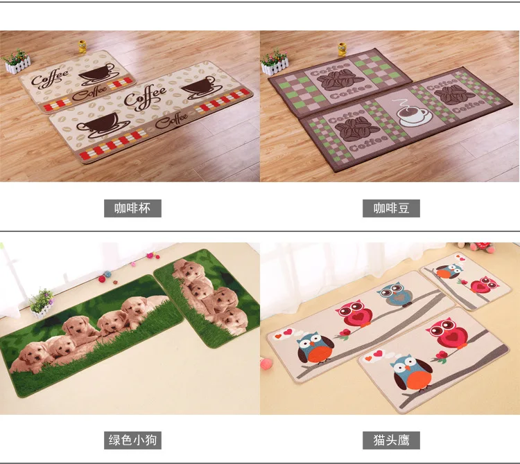 Cross Border Hot Sales Kitchen Rug Anti-slip Beginner Strip Mat Bay Window Northern European-Style Advertisement Customizable a