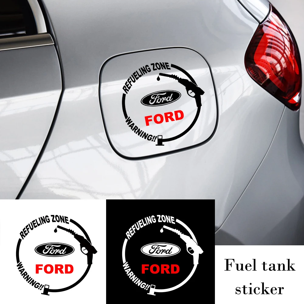 

Car-styling Fuel Cap Stickers Waterproof Tank Decals Accessories For Ford Fiesta EcoSport Escort focus 1 2 3 mk2 mk3 mk4 mk5 mk7