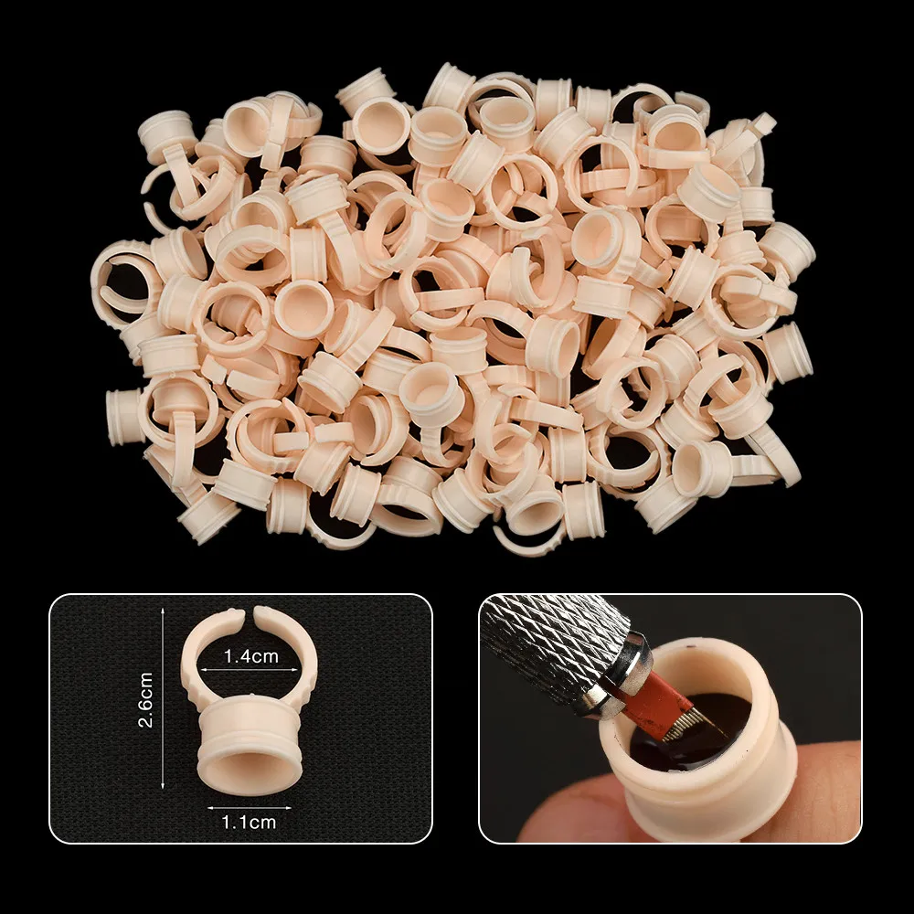 M Silicone Силиконовый Перманентный макияж кольцо пигмент кольцо чернила татуировки бровей губ татуировки держатель пигментов кольца контейнер чашка наращивание ресниц - Цвет: M Silicone