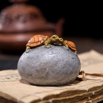 

Creative little turtle Rural flower pot micro landscape Mini cartoon animal simulation resin Arts miniature figurines home decor