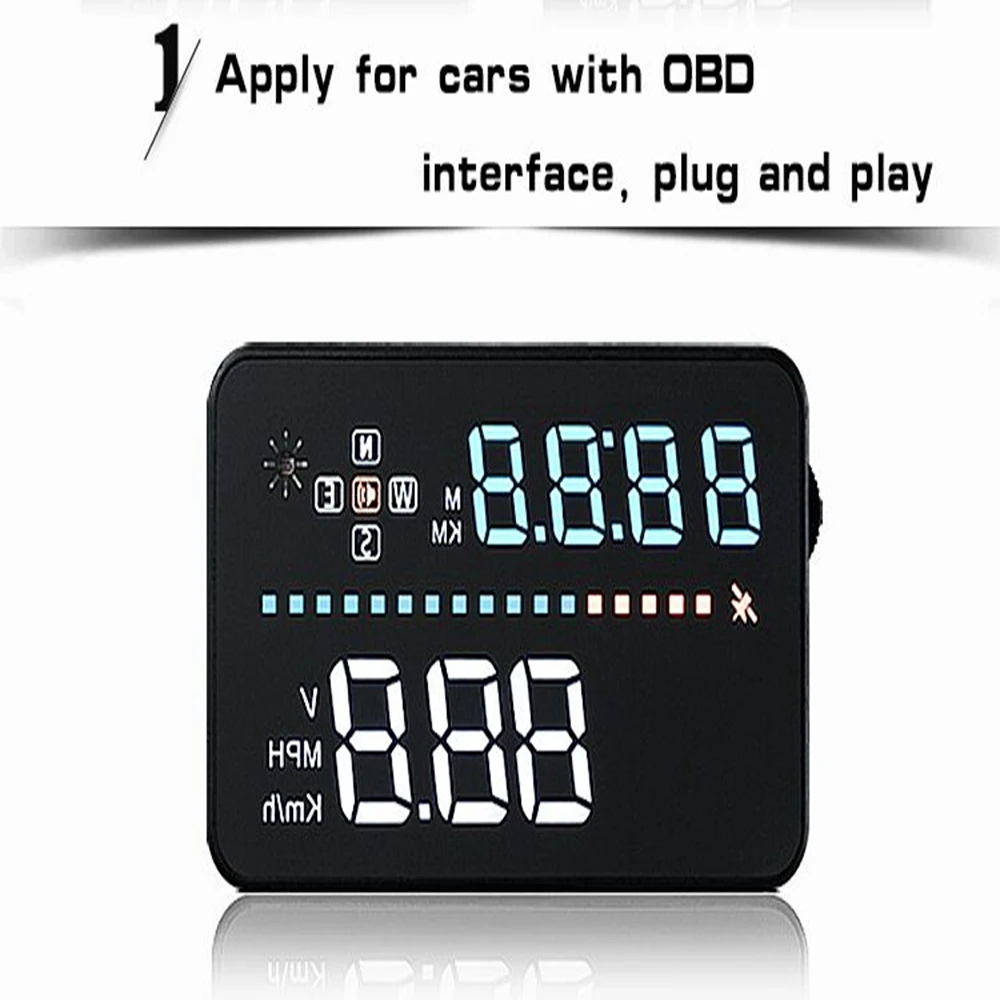 Подходит для всех автомобильных проекторов скорости на лобовом стекле A3 OBD2