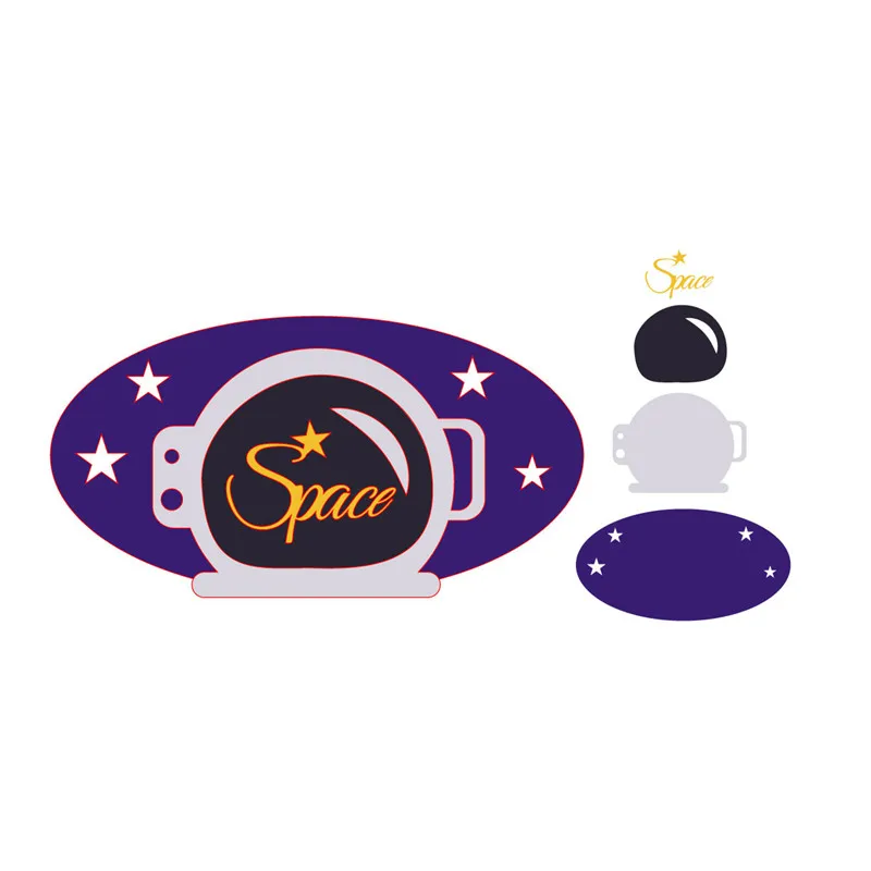 

Naifumodo Man In Space Metal Cutting Dies Background Frame for Card Making Scrapbooking Dies Embossing Cuts Stencil Craft Dies