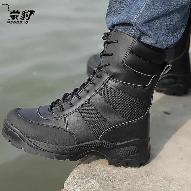 Осень Армейские сапоги Для мужчин Bota Masculina армейский тактический бой заостренным