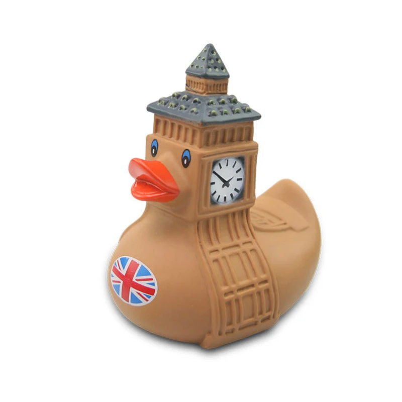 Classic Bathroom Toy UK Big Ben Duck Cute Baby Bath games floating special rubber duck Cognitive toy for children | Игрушки и хобби