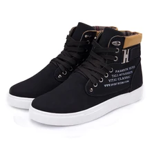 Г. Новые ботильоны теплые мужские зимние Ботинки Зимняя мужская обувь на шнуровке Новое поступление, модные плюшевые зимние ботинки из флока Мужские размеры 39-47