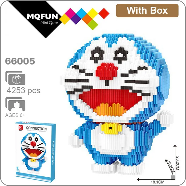 3000+ шт Мини кирпичи большой аниме мультфильм один кусок стежка Супер Марио панда фигурки сборные модели пластиковые строительные блоки - Цвет: 66005 with box