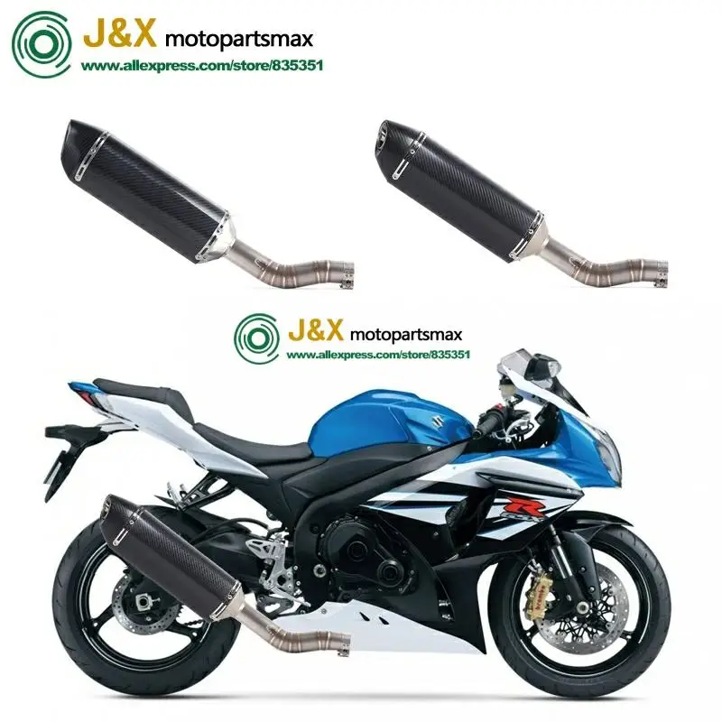 GSXR1000 GSX R1000 GSXR 1000 Модифицированная средняя Соединительная труба без шнуровки полная система выхлопной трубы мотоцикла для suzuki GSXR1000