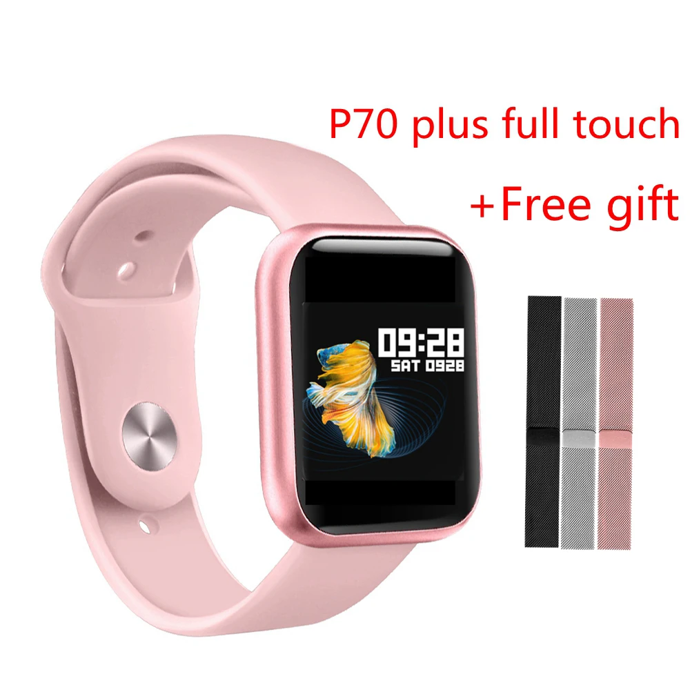 

P70 plus P80 Full Touch Screen Smart Watch Ip68 Waterproof For Iphone Xiaomi Huawei Men Sport Fitness Tracker Smartwatch PK IWO